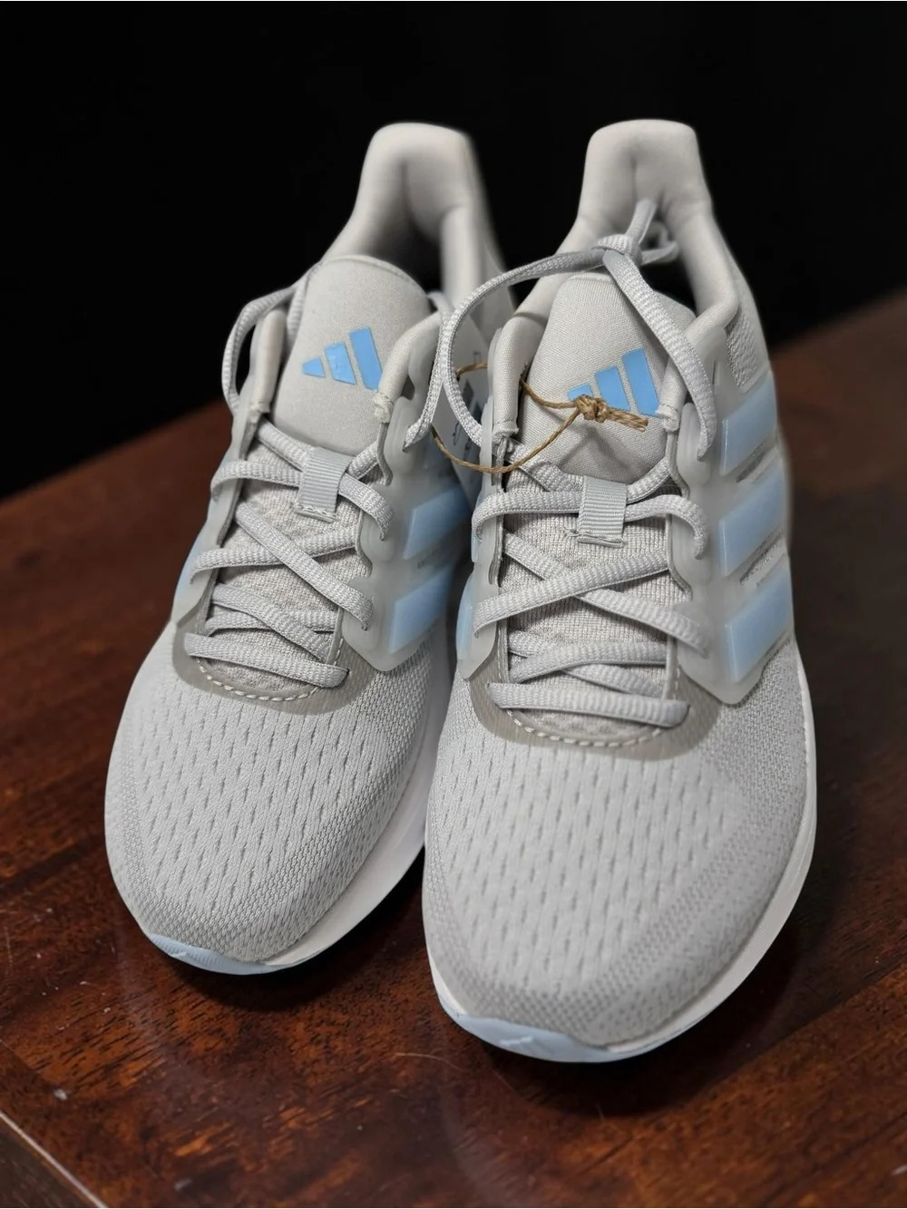 NWT Adidas Runfalcon 5 Running Shoes White Blue Athletic Women 4